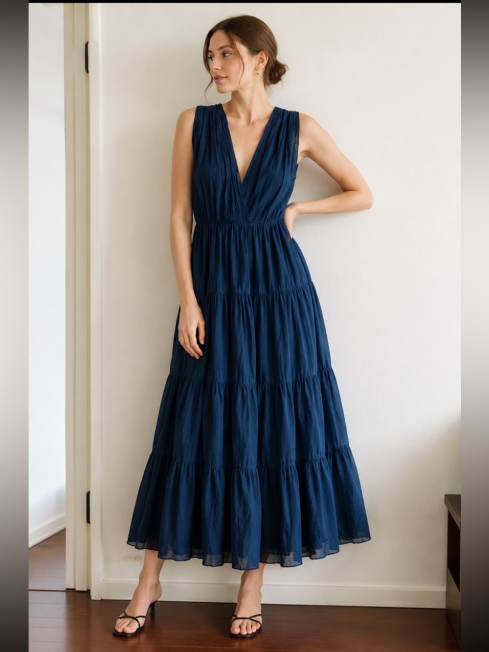 Italian Cotton Navy Dress
